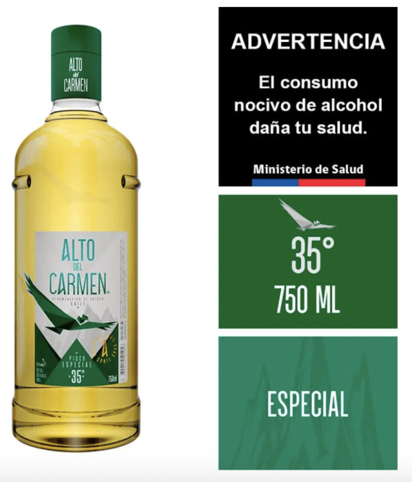Pisco Alto del Carmen Especial 35° Botella 750 cc - Imagen 2